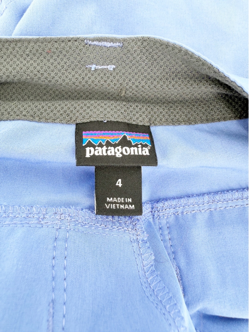 Patagonia Happy Hike Violet Blue Shorts Size 4 - Picture 3 of 6
